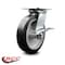 Service Caster 8 Inch Heavy Duty Rubber on Aluminum Caster with Roller Bearing and Brake SCC SCC-35S820-RAR-SLB - alternate 5